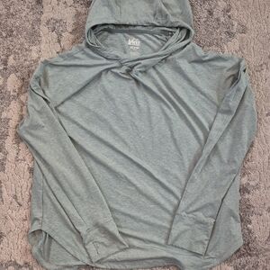 REI Lightweight Hooded Long Sleeve Pullover - Sage Green